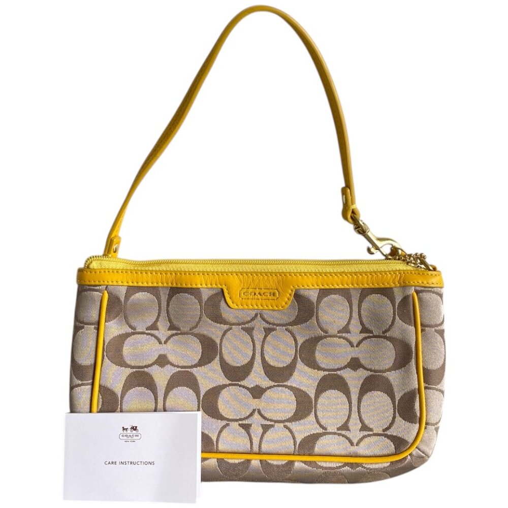 Coach Signature Wrislet Tan & Mustard